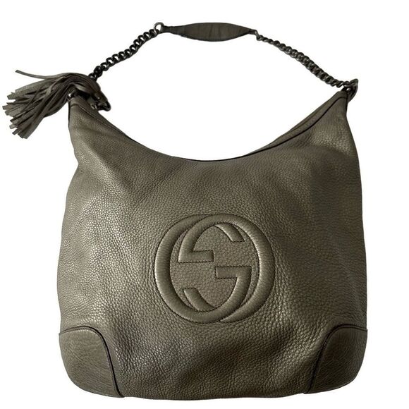 Gucci Olive Green Hobo Bag - Picture 1 of 12